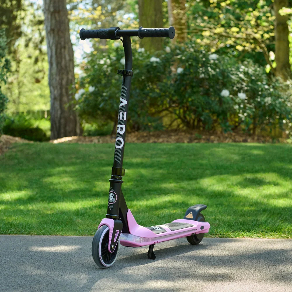 G6 Kids E-Scooter, pink/rosa, seitliche Fußstütze und Trittfläche