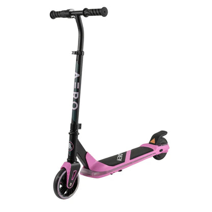 G6 Kids E-Scooter, pink, Seitenansicht mit Lenker und Vorderrad