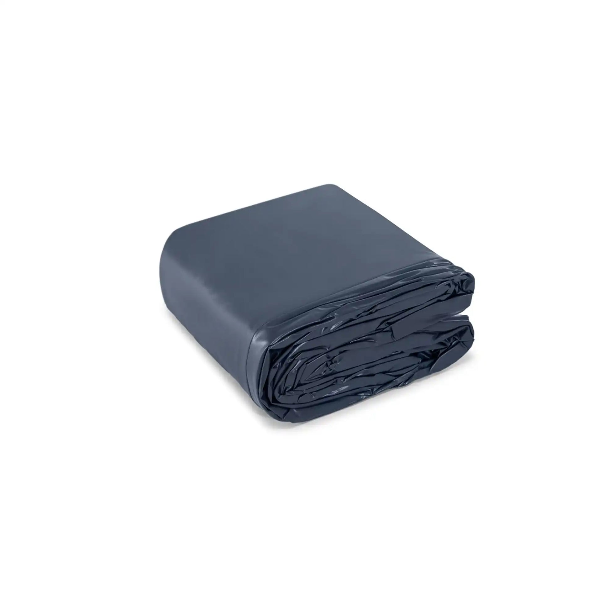 Rectangular pool cover 260x160 cm, folded dark blue cover with layered edges
