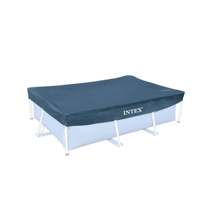 Rectangular pool cover 260x160 cm, dark blue top with INTEX logo