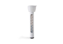 Pool thermometer with white float housing and dual F/C temperature scale tube