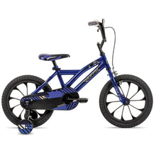 Boys' 16" bike with coaster and hand brake, blue frame with black wheels