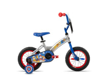 12-inch Paw Patrol kids bicycle with blue frame, training wheels, and blue seat