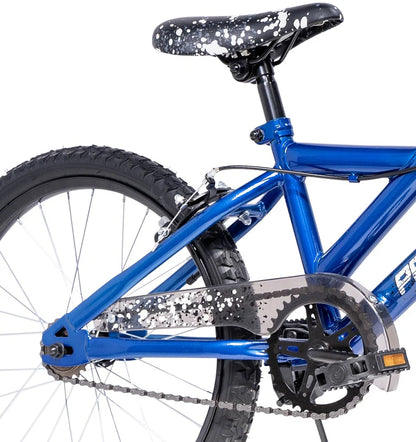 Pro Thunder 20-inch bike close-up: speckled fenders, drivetrain, coaster brake housing