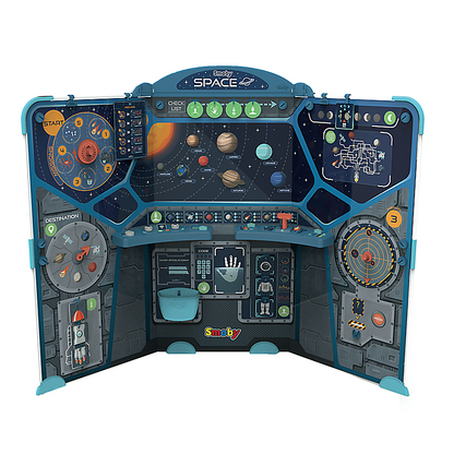 Space Center - Cardboard Playset - Learn & Play W/The Solar System Universe, Spaceship 15 Different Activities