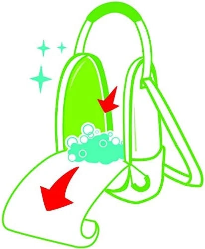 Green lunch bag graphic with stars, bubbles, and bold arrow icon