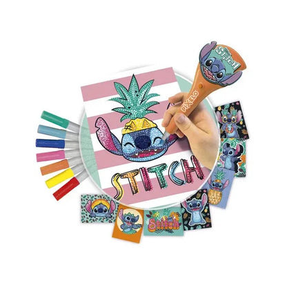 Pixelo Stitch craft kit with stitch template sheets and character stitch pieces