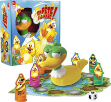 Storm at the Pond toy game set with pond board and green duck figure pieces