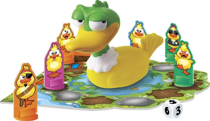 Storm at the Pond toy game set: pond board with duck character pieces and stands