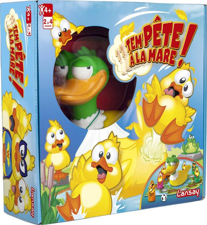 Storm at the Pond toy game in retail box featuring duck characters and flame graphics