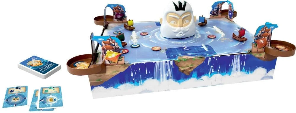 Dujardin Poseidon board game set with play table, mini pieces, and cards