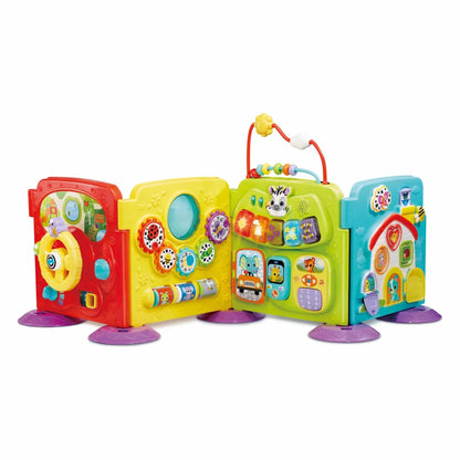 Colorful VTech Discovery play centre with side activity panels and knobs