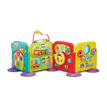 VTech modular learning activity center toy with colorful buttons and animal panels