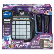Kids karaoke light party starter kit in retail box with light grid and two microphones