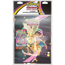 Pokémon card portfolio with booster pack in sealed package
