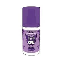 Kuromi body spray bottle with purple label and cap, compact spray container