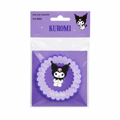 Kuromi EVA cup coaster in purple blister pack