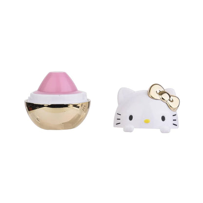 Hello Kitty 3D lip balm in gold dome with pink balm top and white face cap