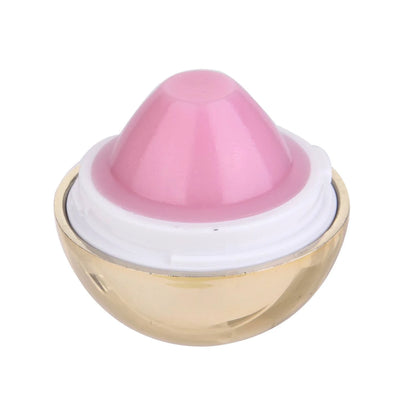 Gold dome lip balm with pink 3D balm cap