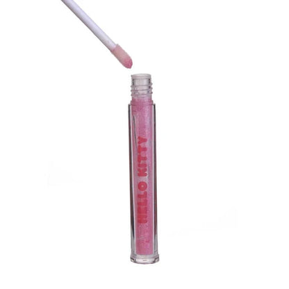 Hello Kitty lollipop lip balm tube with applicator wand and pink gloss inside