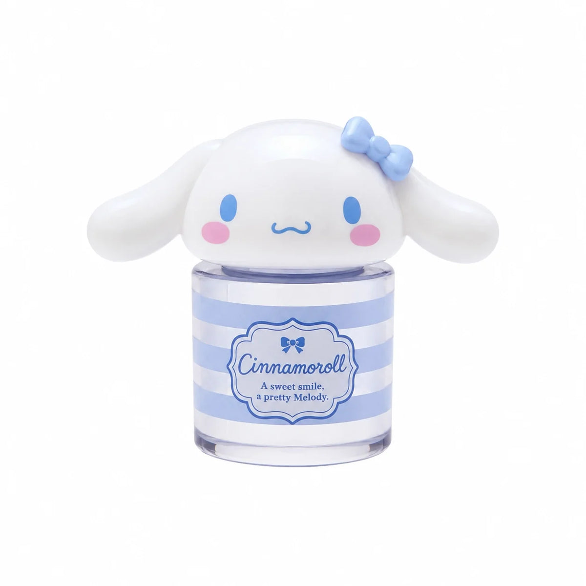 Blue water-based nail polish bottle with cloud character cap