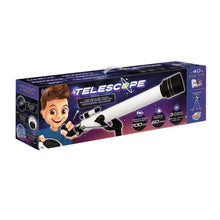 Buki Telescope 40 activities box with illustrated telescope and child artwork