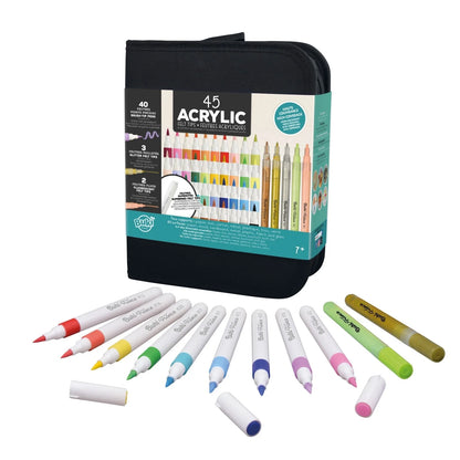 Buki Set Of 45 Acrylic Markers