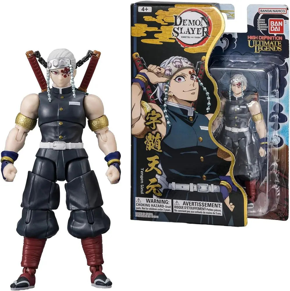 Ultimate Legends Tengen Uzui figure in retail box, dark uniform and silver headgear