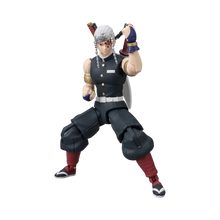 Tengen Uzui action figure in dark uniform with silver headgear, arms posed