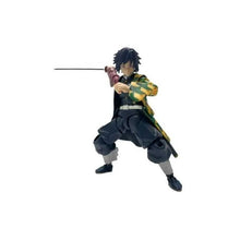 Giyu Tomioka action figure running pose holding a drawn sword, detailed uniform