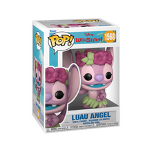 POP! Luau Angel vinyl figure, pink flower crown, green grass skirt