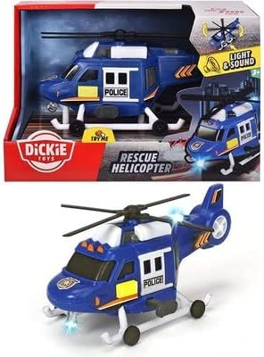 Dickie Police Rescue Helicopter Blue - The Toy Store - Best Toys in Lebanon