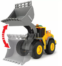 Volvo Wheel Loader - 23cm Wheel Loader With Large Shovel, Light And Sound Effects, Construction Toy