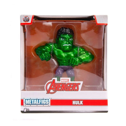 Boxed green Hulk action figure with molded muscles, Marvel Avengers packaging