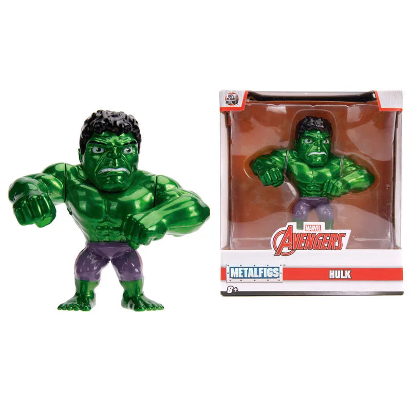 Green superhero action figure with purple shorts, fists raised and arms bent