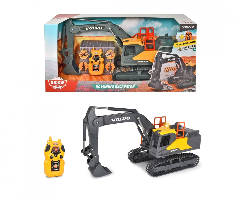 Dickie Rc Volvo Mini Excavator Steerable Excavator - The Toy Store - Best Toys in Lebanon