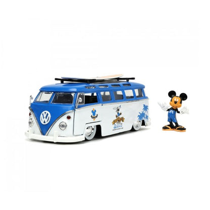 Mickey Mouse Car Model BUS Volkswagen T1 BUS With Figure MICKEY