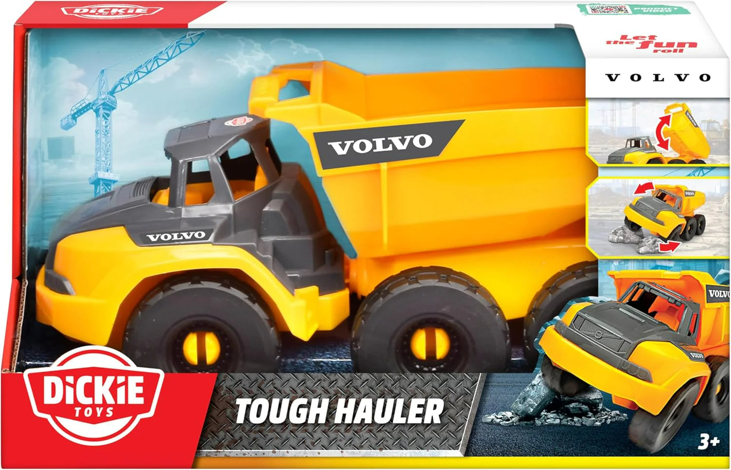 Dickie Volvo Tough Hauler in retail box, tough hauler construction truck, age 3+