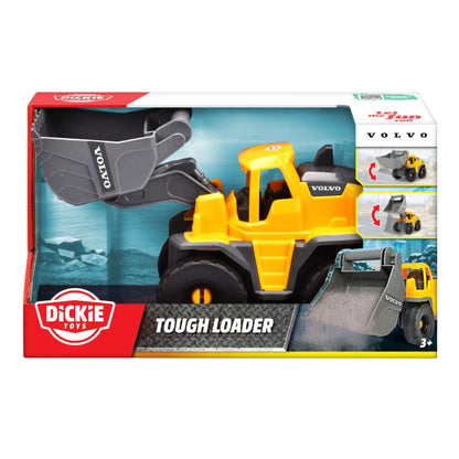 Volvo Tough Loader construction toy front loader with bucket, in Dickie box
