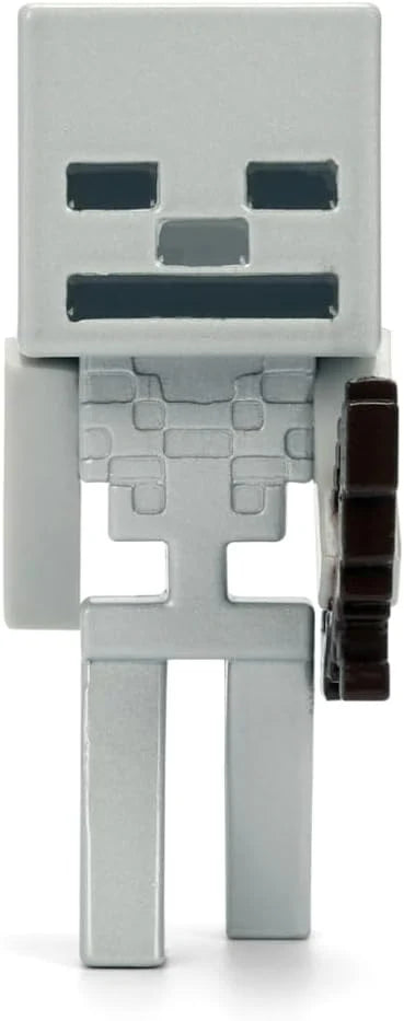 Minecraft Villager-style figure, light gray skin, dark eyes and blocky arms