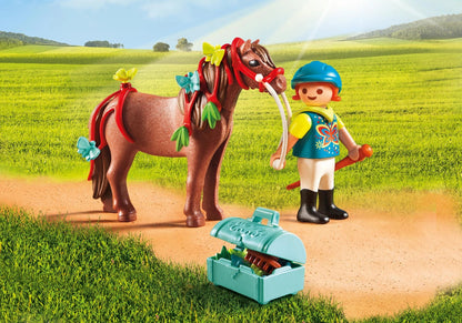 Playmobil Groomer W Butterfly Pony
