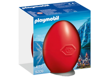 Playmobil Viking playset with red shield in egg-shaped blister packaging