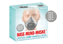 Medium grey nose-and-mouth mask with molded front and ear loop