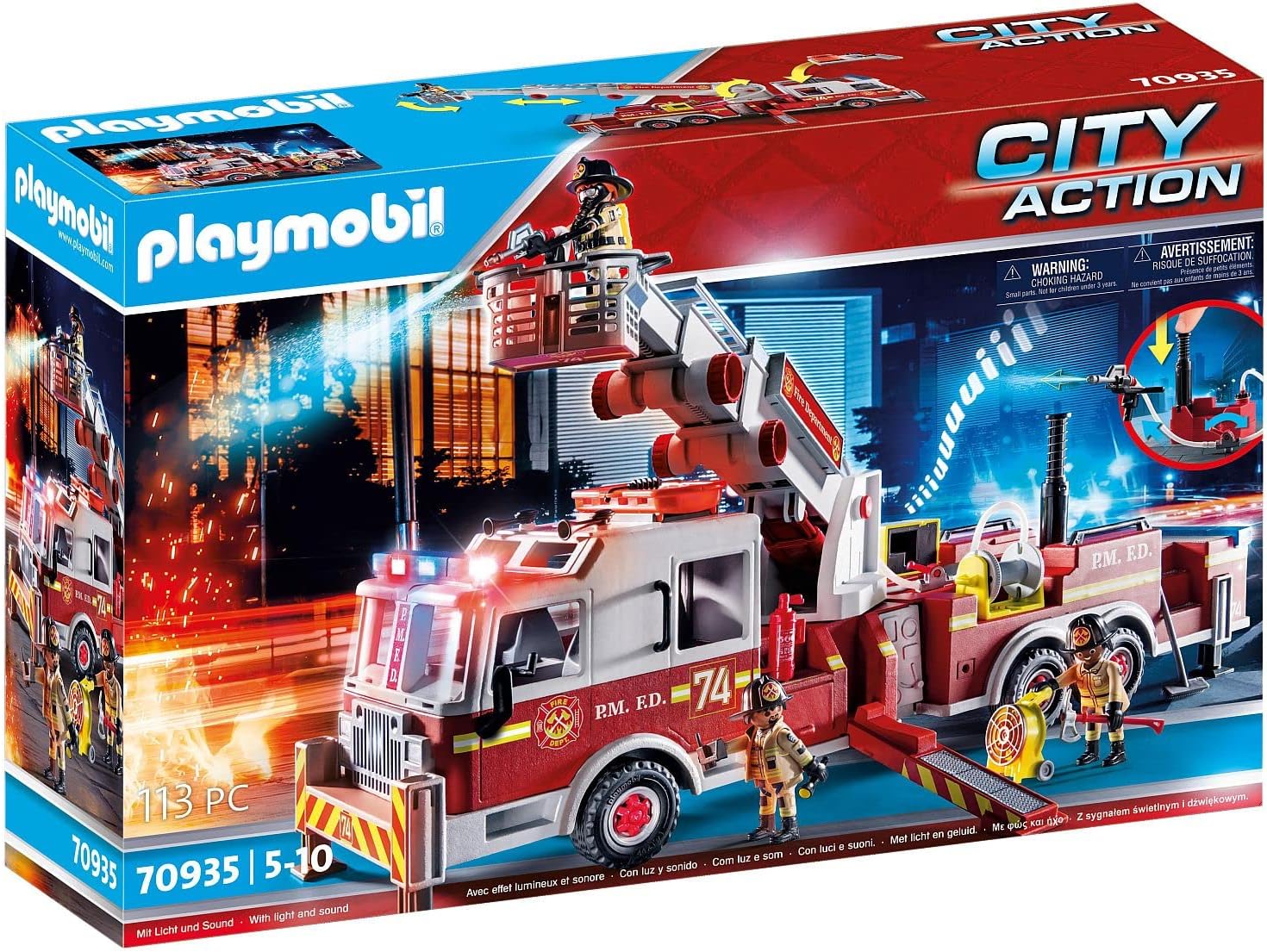 Playmobil Rescue Vehicles - Fire Engine with Tower Ladder The Toy Store - Toys