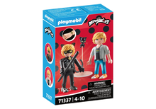 Playmobil Miraculous Adrien & Cat Noir 7+ piece action figure set in box