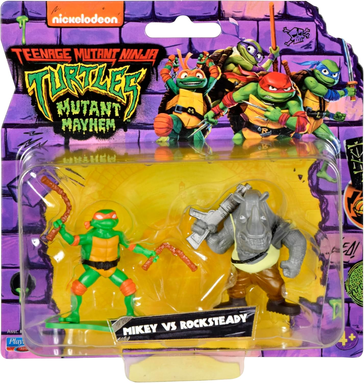 Playmates Teenage Mutant Ninja Turtles Movie Mini Figure 2-Pack Mike & Rocksteady The Toy Store - Toys