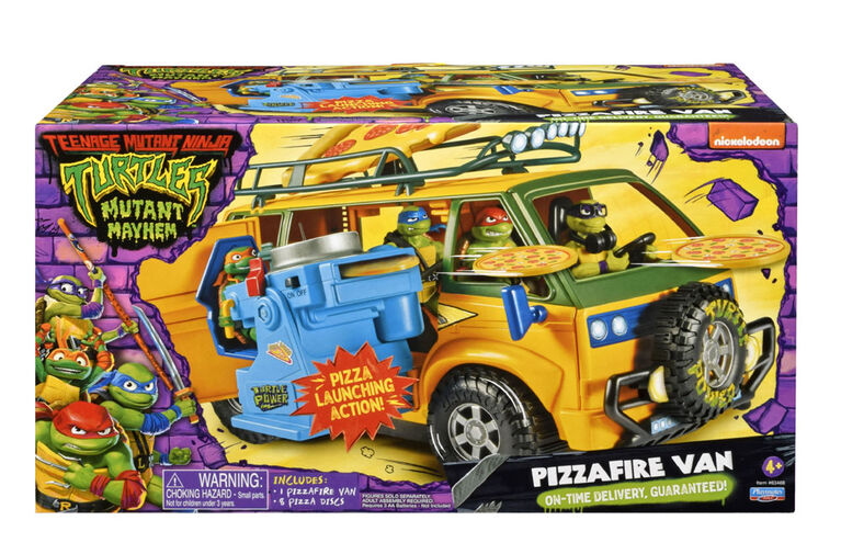 Playmates Teenage Mutant Ninja Turtles Mutant Mayhem Pizza Fire Delivery Van The Toy Store - Toys