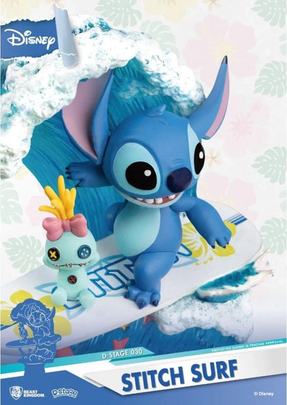 Beast Kingdom Stitch Surf Diorama Stage-DS-030 By Beast Kingdom (DS-030)