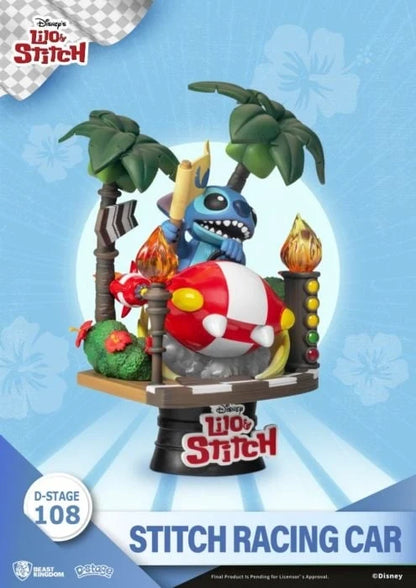 Lilo & Stitch - Stitch in Racing Car Ride D-Stage 6" PVC Diorama Statue