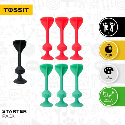 Colored dart cups set: red, black, turquoise (starter pack)